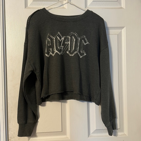 AC/DC cropped crew neck - Picture 1 of 3
